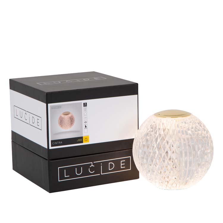 Lampe de table - Ø 9 cm - LED Dim. - 1x1,5W 3000K - 3 StepDim - Transparent