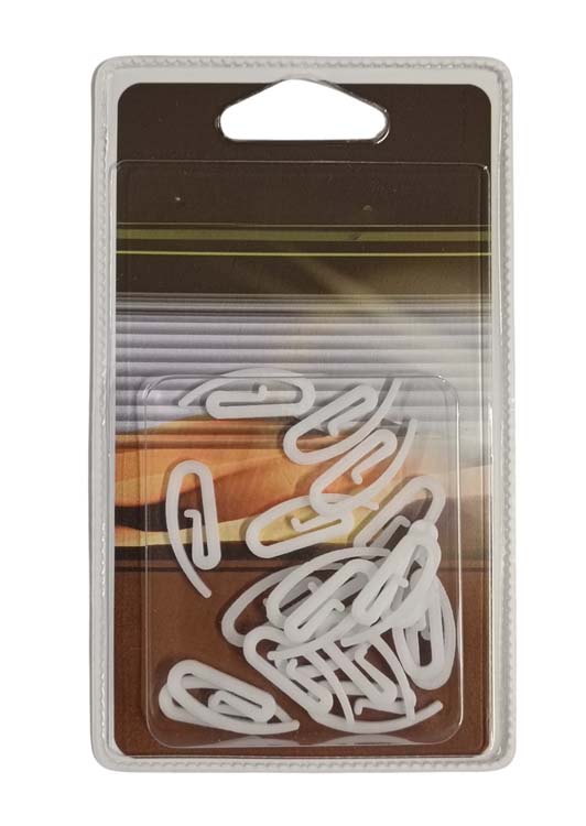 Plastic haakjes wit 20 stuks