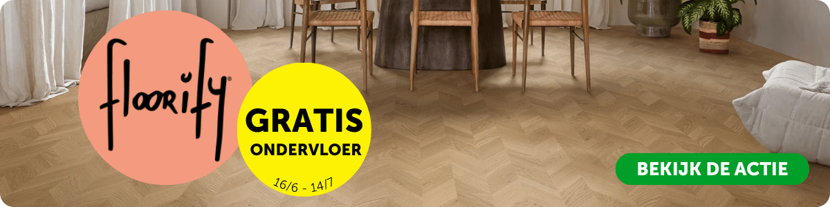 Floorify actie: gratis ondervloer