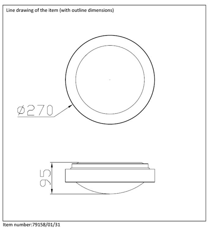 Lucide FRESH - Plafonnier Salle de bains - Ø 27 cm - E27 - IP44 - Blanc