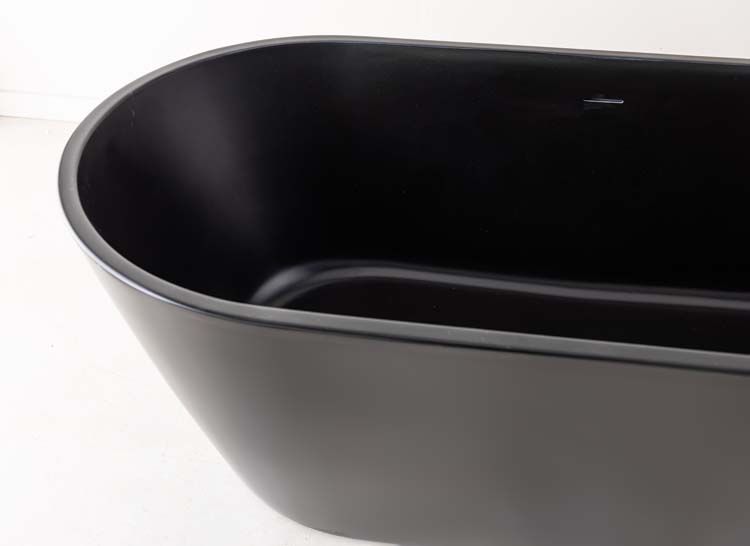 Vrijstaand bad Casper mat zwart 170x80cm