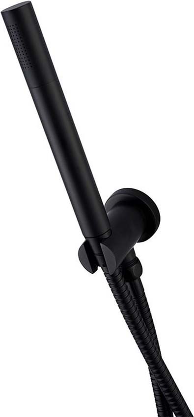 Set de douche thermostatique encastré noir mat