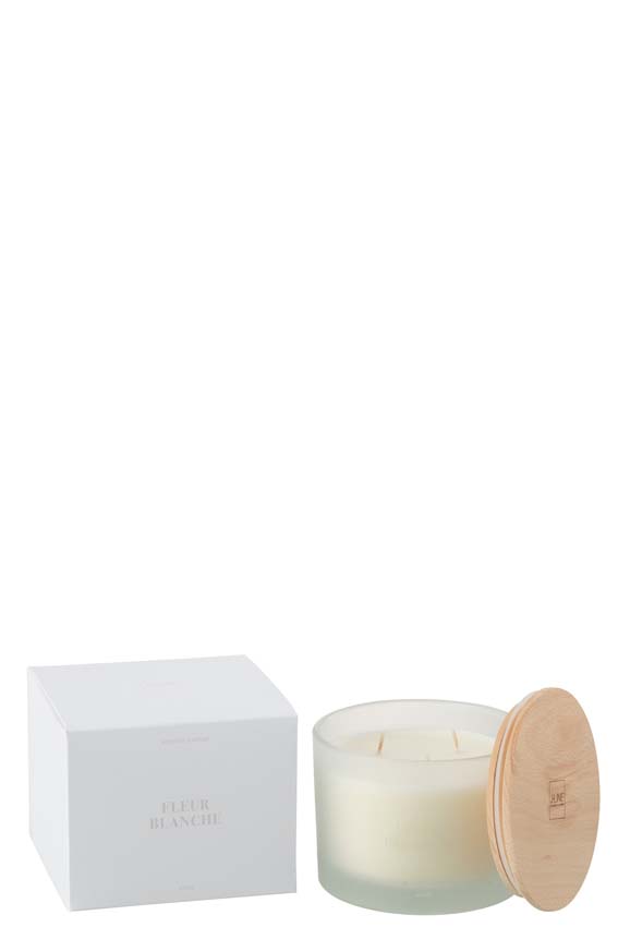 Geurkaars Accords Essentiels wit 12x12x10cm 28H