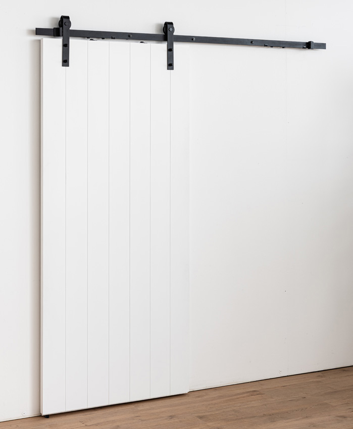 Complete enkele schilder schuifdeur Titus 93x211,5cm + rail robust zwart