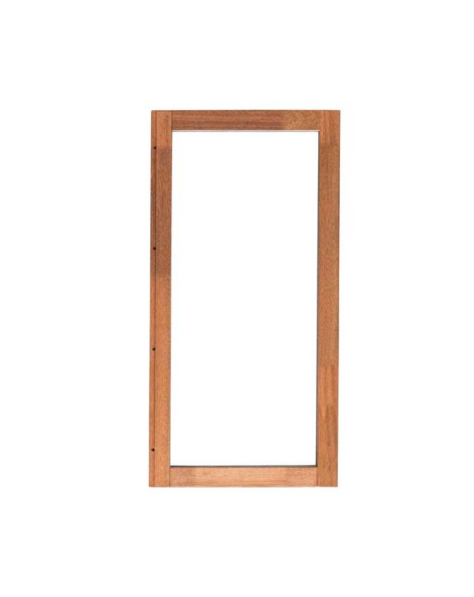 Vast raam Trae Meranti hout 46mm naturel op maat
