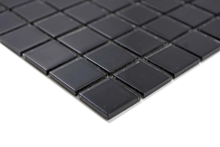Mosaïque Crystal noir brillant 30x30cm