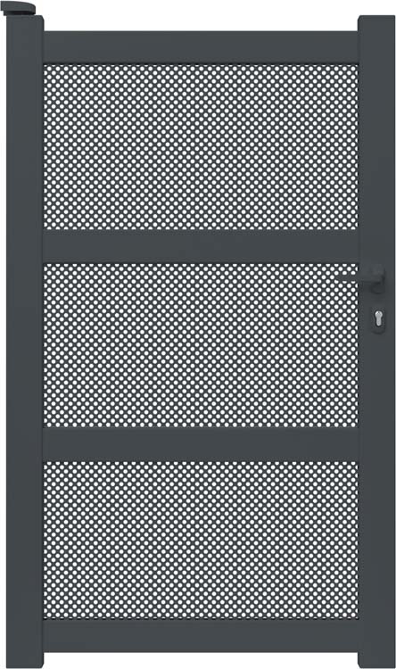 Portillon Montera alu anthracite sur mesure gauche