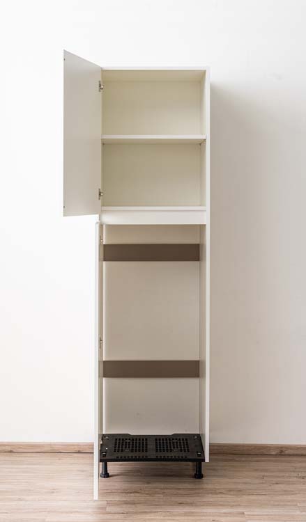 Armoire de cuisine Plenti armoire colonne pour réfrigérateur blanc 60x208cm