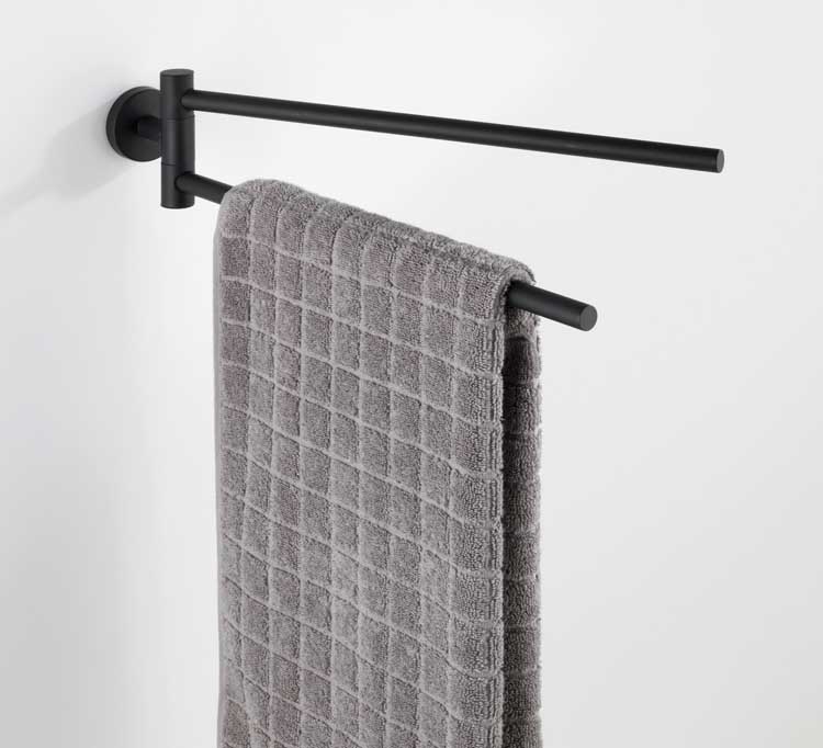 Porte-serviette Wenko Bosio noir