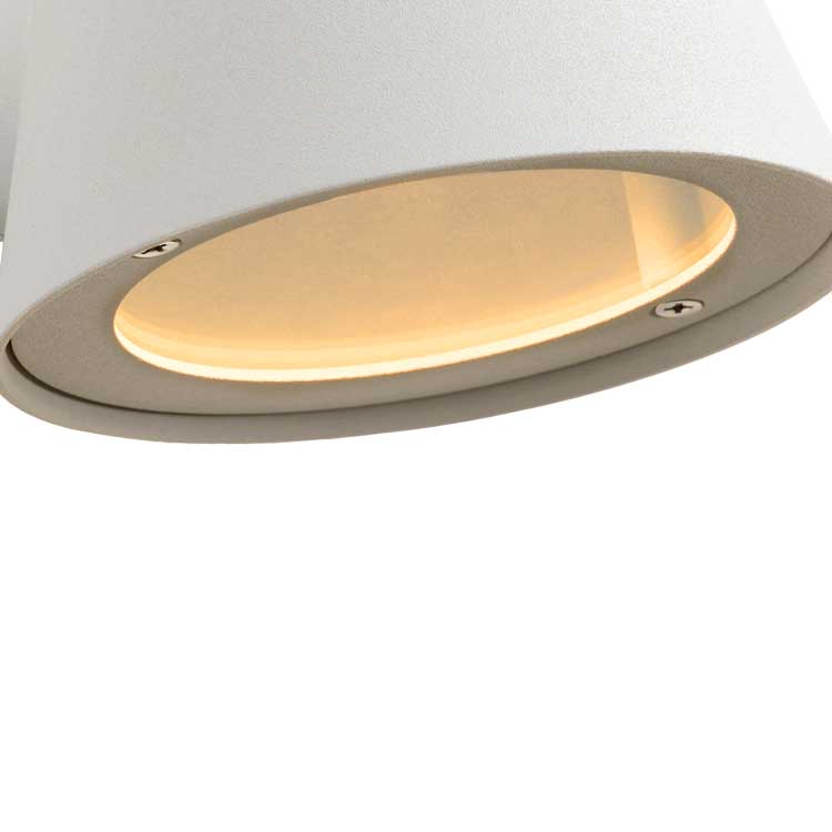 Lucide DINGO-LED - Wandlamp Buiten - LED Dimb. - GU10 - 1x5W 3000K - IP44 - Wit