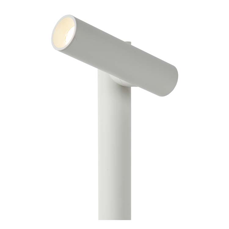 Lucide ANTRIM - Oplaadbare Tafellamp - Accu/Batterij - LED Dimb. - 1x2,2W 2700K - IP54 - Met draadloos oplaadstation - Wit