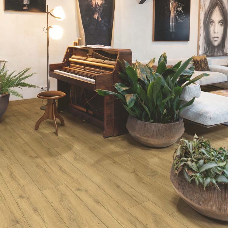 Stratifié Quick-Step Classic 8mm chêne brun miel 120x19cm