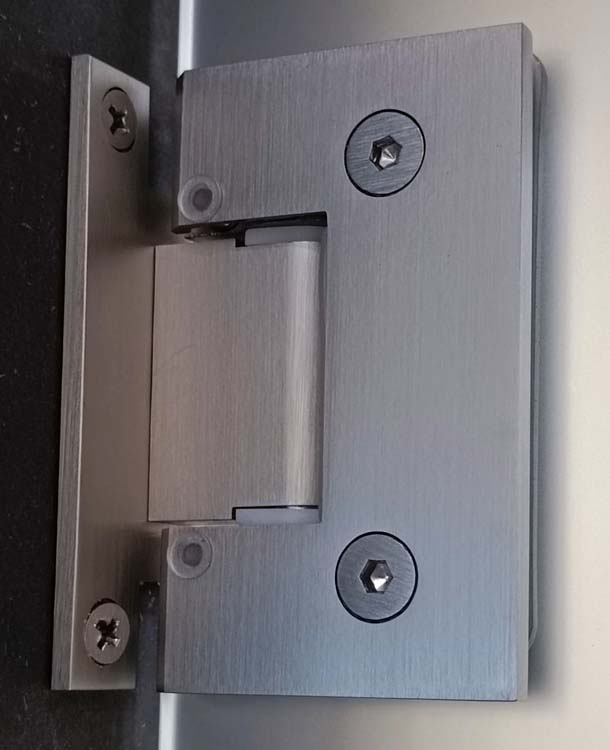 Scharnier premium vetro inox voor glazen deur per stuk