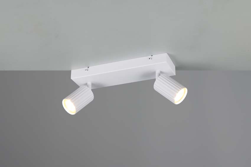 Spot en saillie - Blanc - 30x9x14,5cm - Dimmable - GU10 - 2x10W