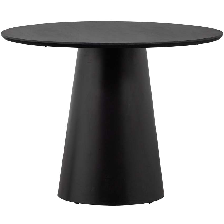 Tafel Nalla uit hout en metaal rond zwart Ø120cm