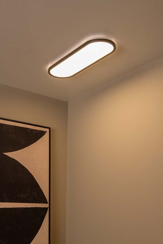 Lucide Essential Elly - Plafonnier - LED dimmable - CCT - 1x24W 2700K/4000K - Opalin