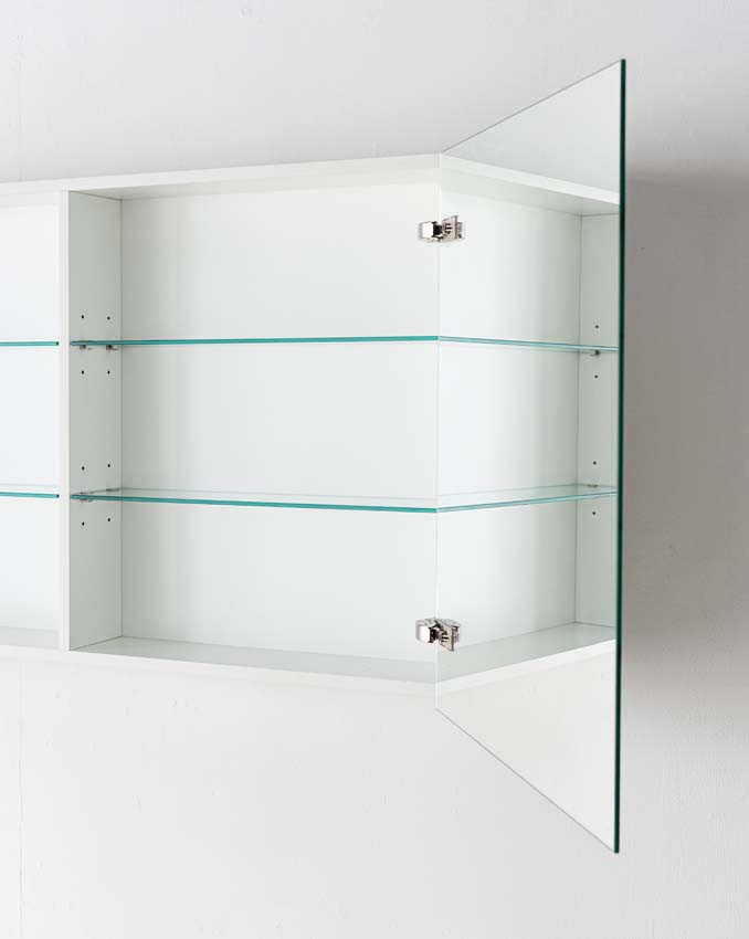 Armoire de toilette Tim avec portes miroir double 120x70cm