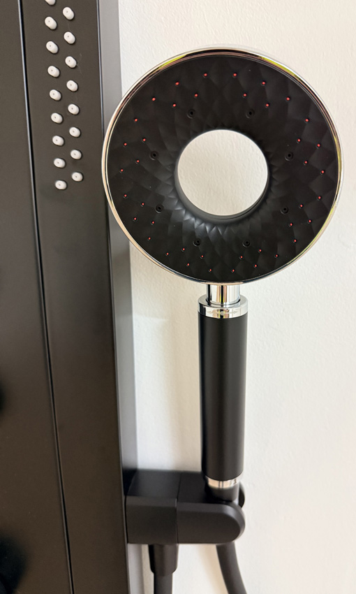 Doucheset Vicky thermostatisch met LED zwart