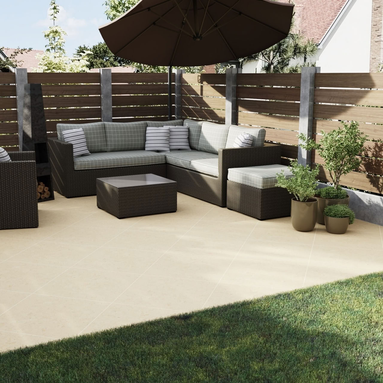 Terrastegel Todra zand 60x60x2cm