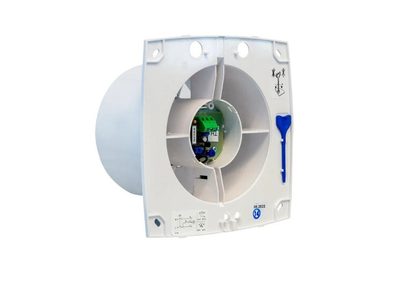 Ventilateur avec minuterie et capteur dhumidité blanc Ø12,5cm