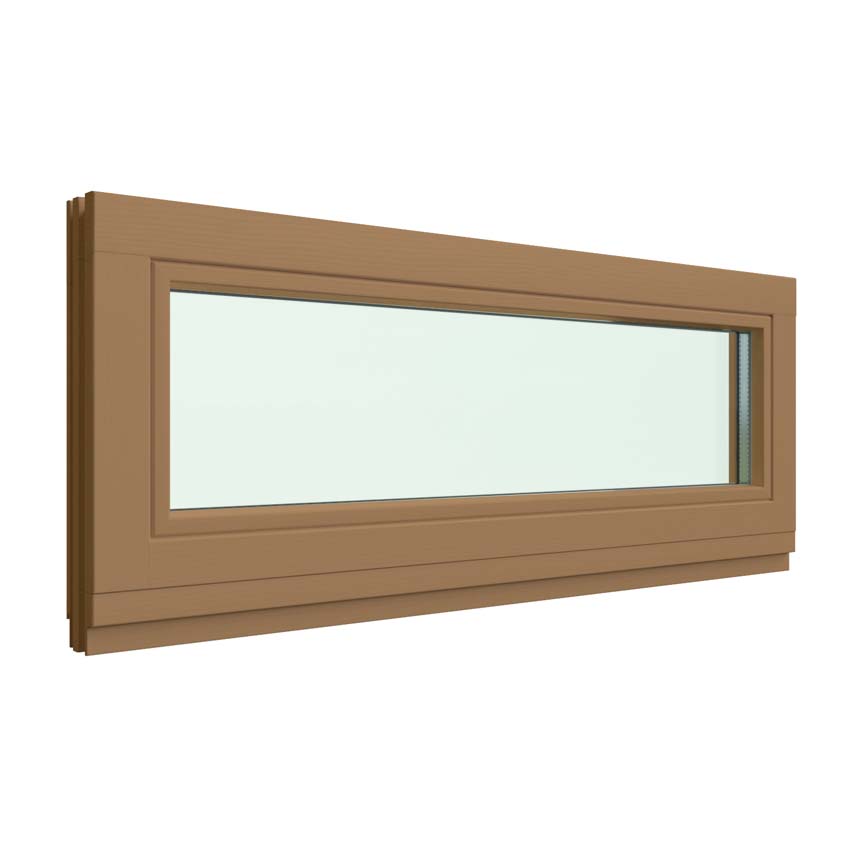 Vast raam Vardelux Meranti hout 68mm naturel B2000xH500mm