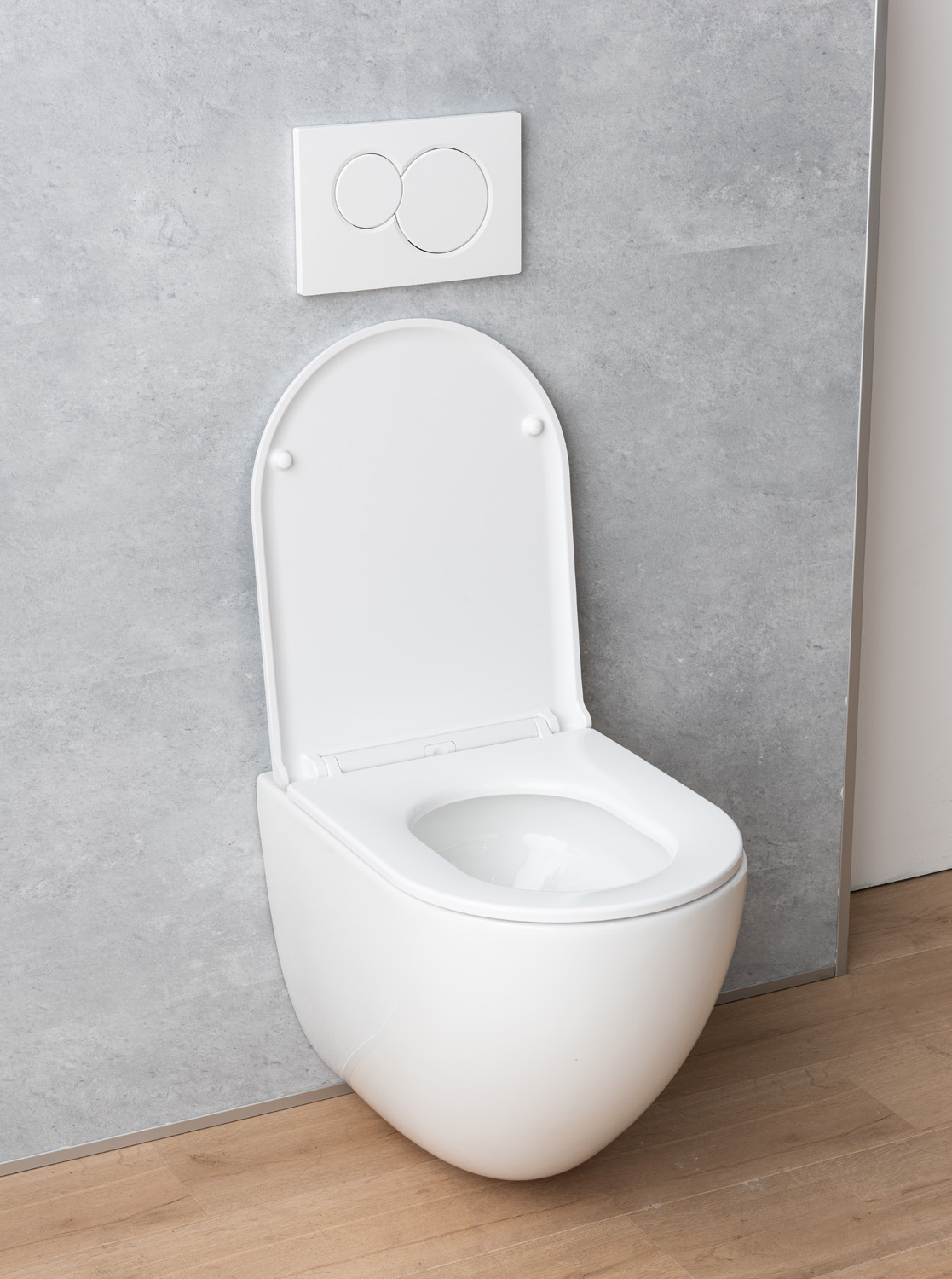Hangtoilet Linus rimless tornado flush glanzend wit inclusief WC-bril