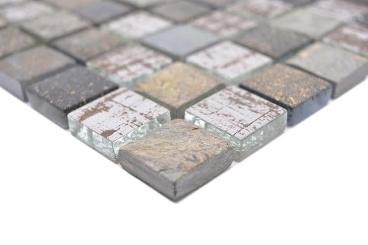 Mosaïque Rustic Sone Mix mat 32,7x30,2cm