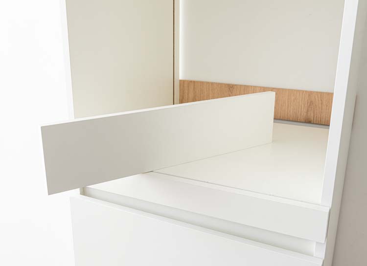 Keukenkast Plenti kolomkast voor oven en koelkast wit 60x208cm