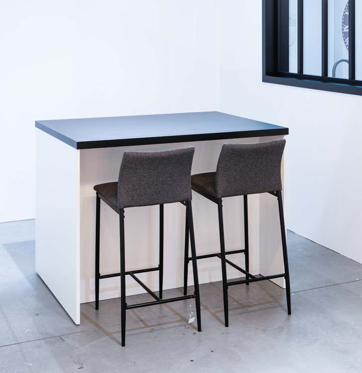 Keukeneiland Plenti wit/zwart 124,5cm