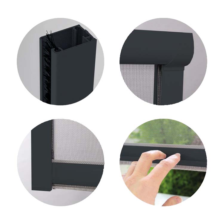 Moustiquaire enroulable verticale antra Fiona L 1250 x H 1600 recoup