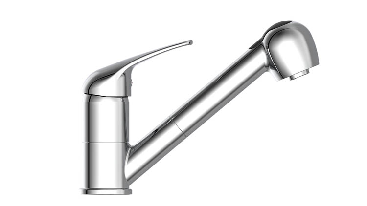Robinet de cuisine Stevie chrome avec pulvérisateur extractible
