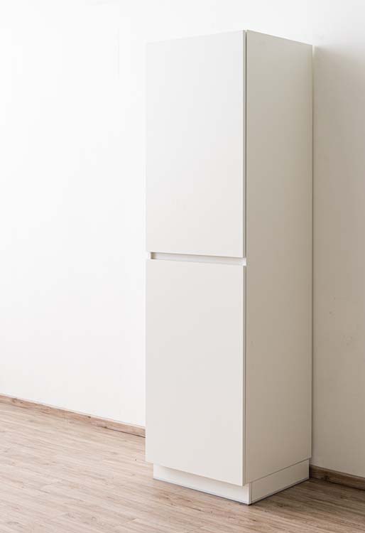 Armoire de cuisine Plenti armoire colonne avec étagères blanc 60x208cm