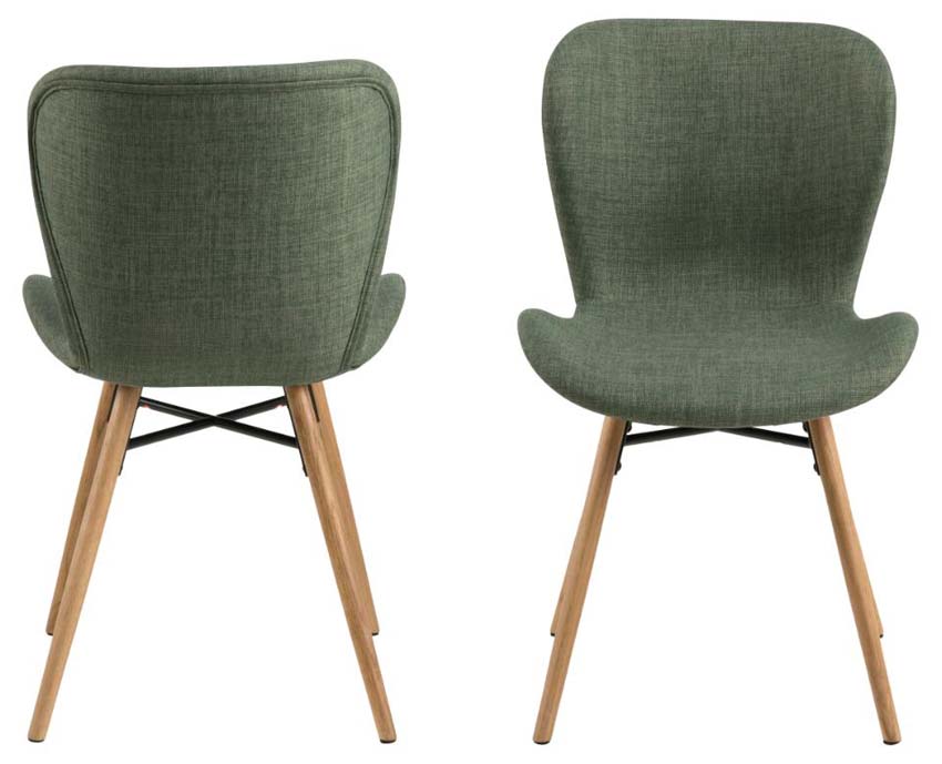 Chaise Belinda verte 47x47x82cm