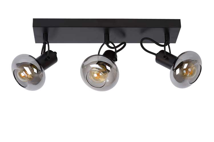 Lucide MADEE - Plafondspot met 3 spots - E14 - Zwart