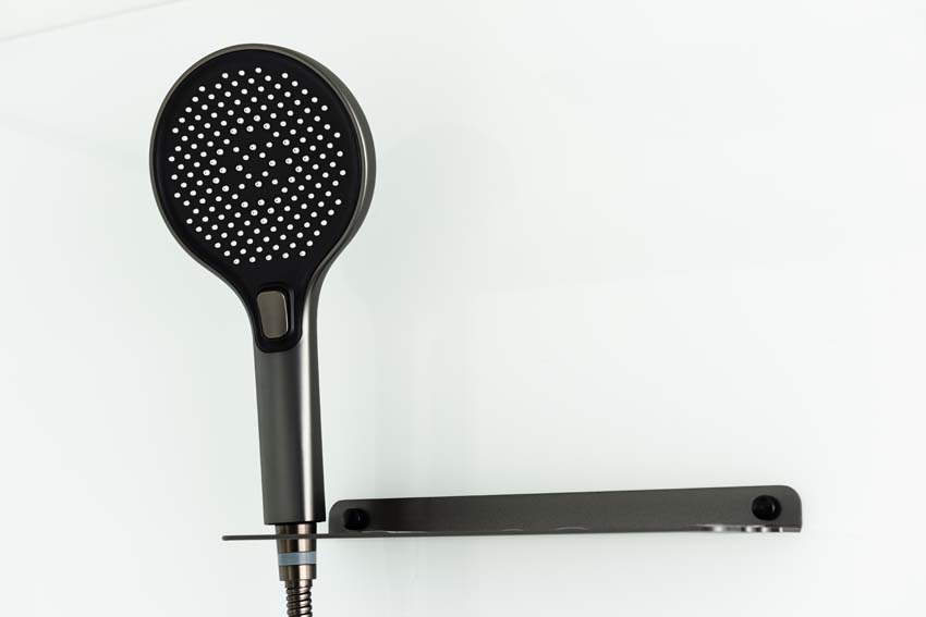Cabine de douche Amani gauche/droite gunmetal porte coulissante 90x115x215cm