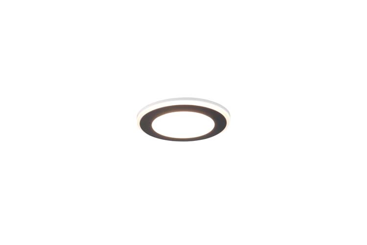 Inbouwspot rond LED zwart diam8.2cm 5W 450LM 3000K