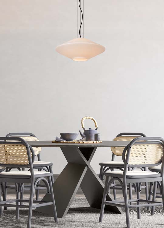 Lucide TREVOR - Hanglamp - Ø 50 cm - 1xE27 - Opaal
