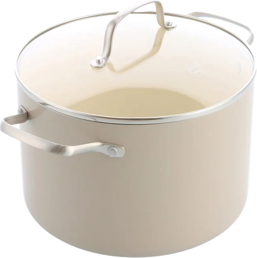 Casserole avec couvercle crème Ø24cm avec revêtement antiadhésif sans PFAS