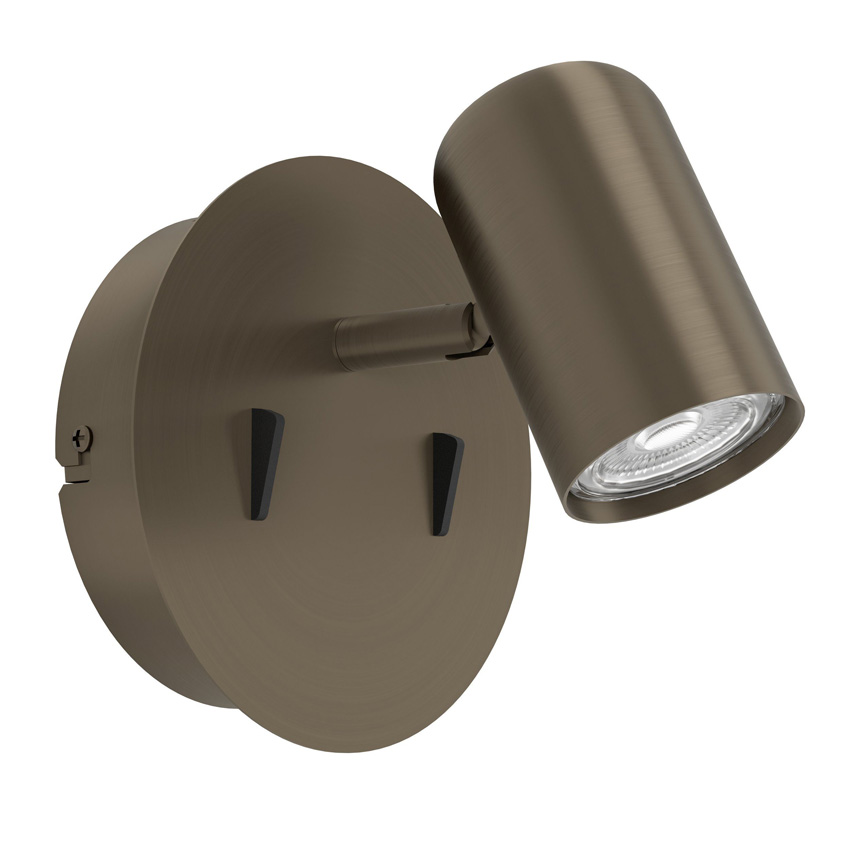 Opbouwspot - bruin - 12x15x13cm - LED - 1x3,7W + 1x1W - 3000K