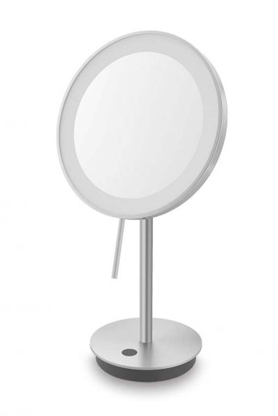 Miroir de maquillage Zack Alona rond LED avec grossissement et capteur blanc 37x20cm