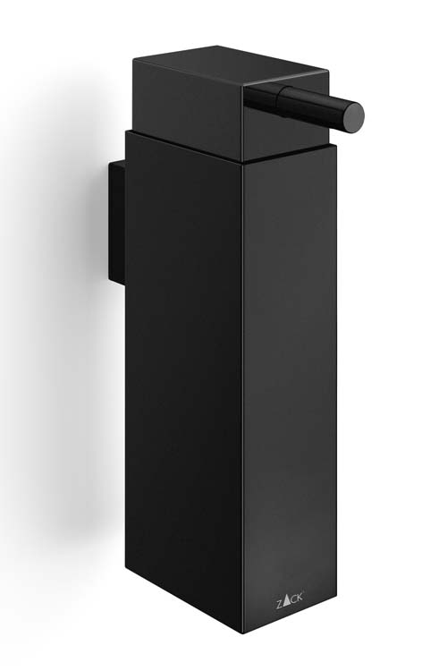 Distributeur de savon Linea noir mat montage mural 4x6cm H16.7cm 190ml