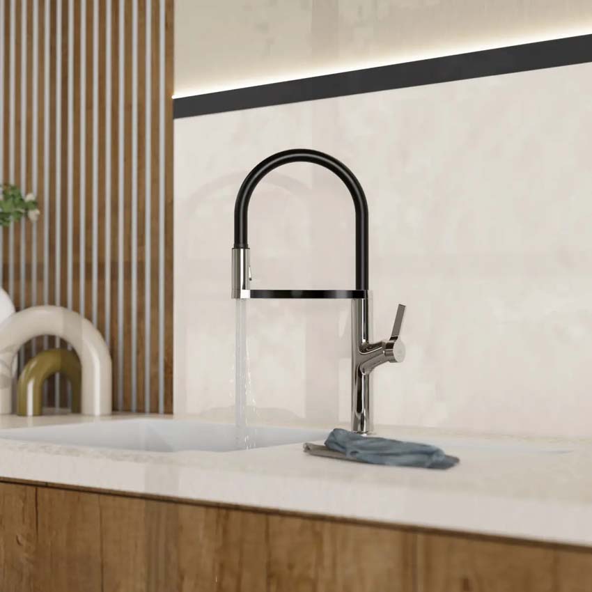 Robinet de cuisine Wasserwerk WK 2 chrome avec bec extractible