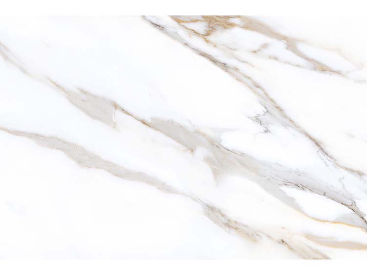 Carrelage de sol et mural Marmi Divine Gold imitation marbre blanc brillant 60x120cm