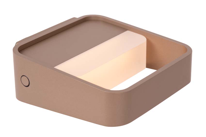 Lucide Premium SILVI - Oplaadbare Wandlamp - Accu/Batterij - LED Dimb. - 1x3,7W 2700K - Roest bruin