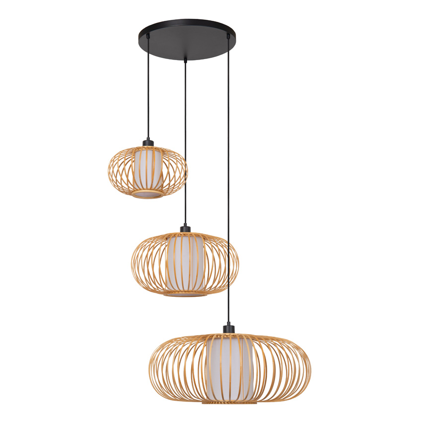 Lucide Essential Thuline - Suspension - 1xE27 - Bois clair