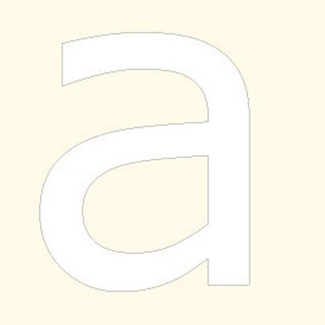 Numéro de maison A blanc 5cm avec bande adhésive