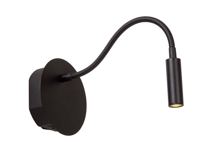 Lampe de lit/Applique - noir - Ø11cm - LED 1x2W - 3000K - magnétique - rechargeable
