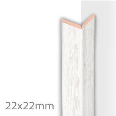 Kniklijst mdf 22x22x2600mm - Embossed wit