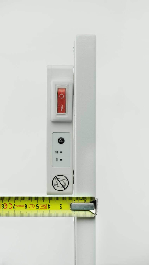 Infraroodpaneel Esmee enkel 123x68cm wit 800 Watt carbon verwarmingselement + digitaal