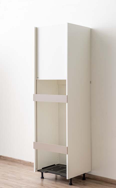 Armoire de cuisine Plenti armoire colonne pour réfrigérateur blanc 60x208cm
